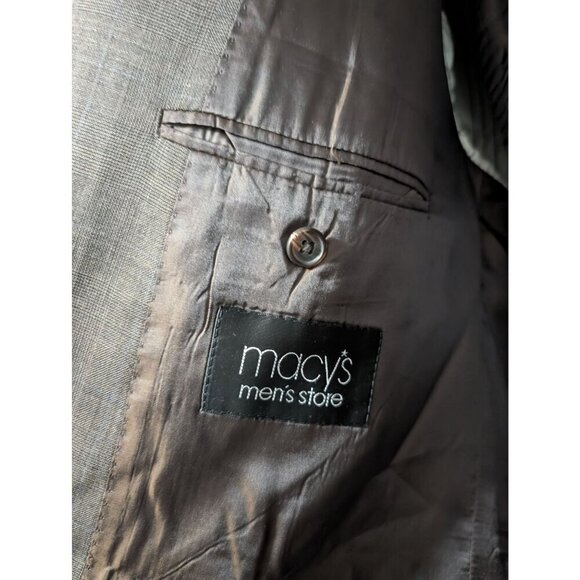 Lauren Ralph Lauren 100% Wool Blazer Men's Size 48L Slim Glen Check Plaid Brown - Picture 5 of 10